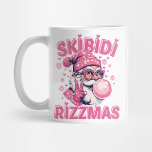 Skibidi Rizzmas Pink Santa Claus Mug